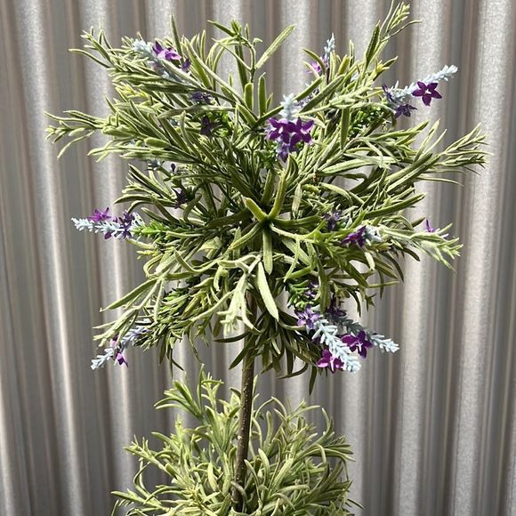 Pottery Barn Accents Pottery Barn Faux Lavender Topiary Terra Cotta Vessel Double Ball 32